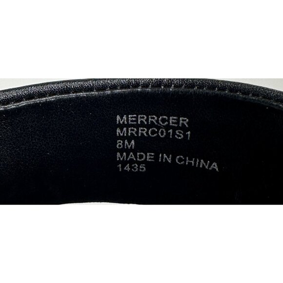 Steve Madden Merrcer Platform Slide Wedge Sandal Black Leather Womens 8M New - Picture 8 of 9